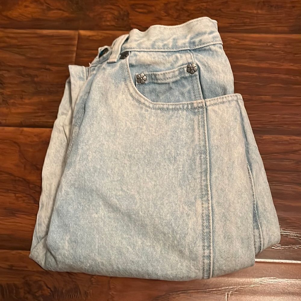 Vintage L.A. Gear Blue Denim Distressed Jeans Casual Retro Pocket Logo